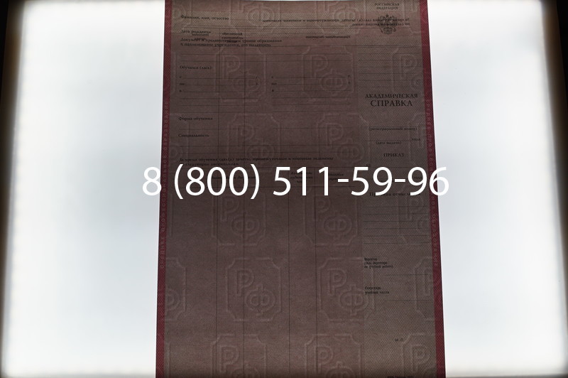 Купить Академическая справка образца 1996-2009 год для колледжа в Омске