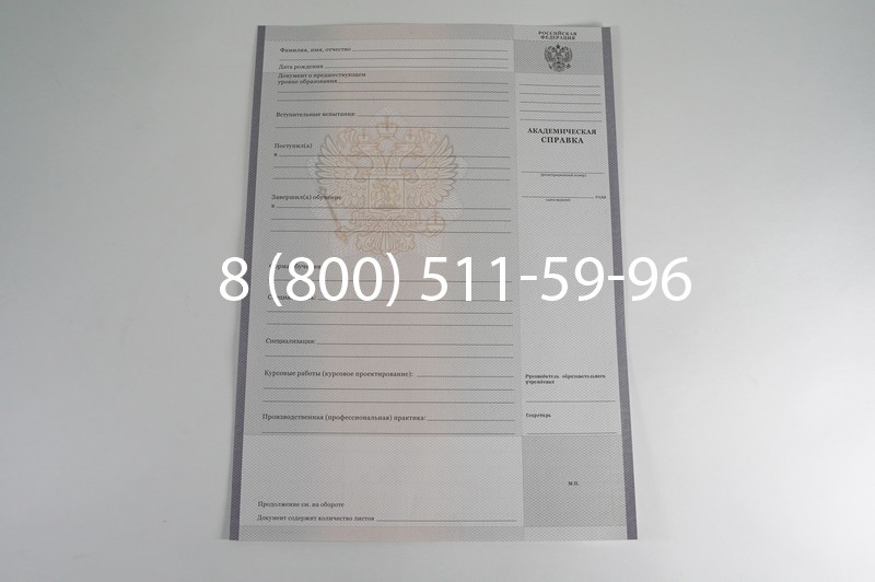 Заказать Академическая справка образца 2010-2011 год для колледжа в Омске