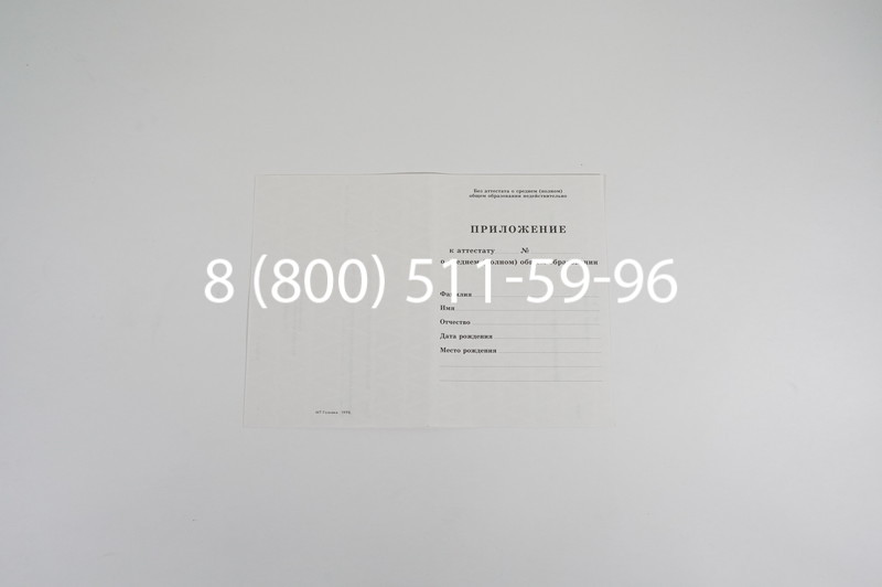 Аттестат за 11 класс 1994-2006 годов в Омске