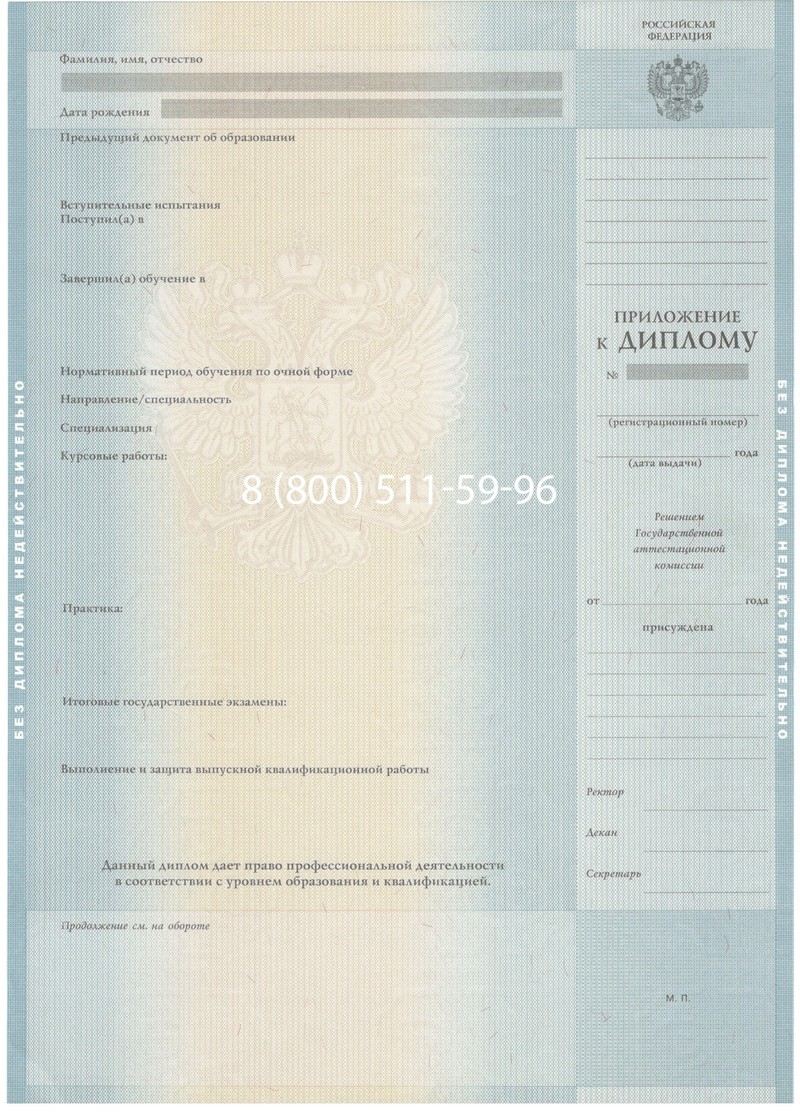 Заказать Диплом бакалавра 2012-2013 годов в Омске