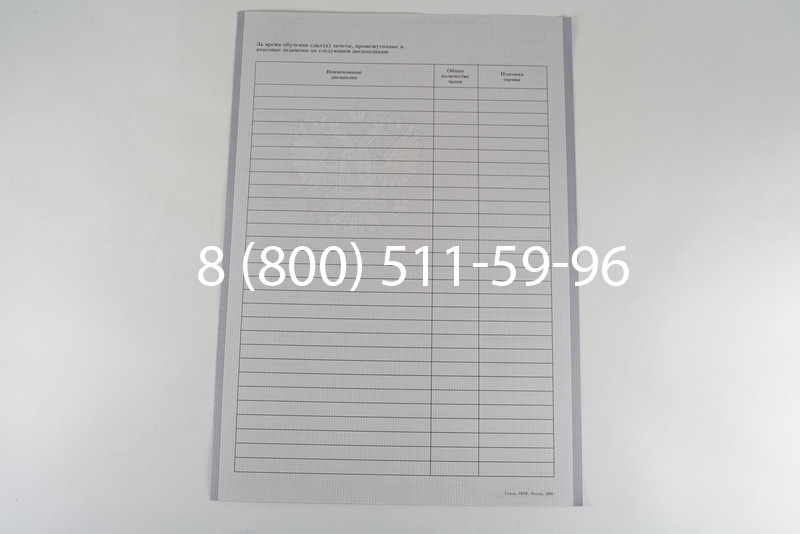 Диплом колледжа 2007-2010 годов в Омске