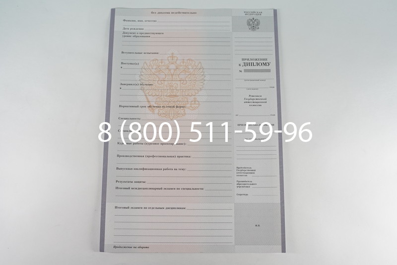 Диплом колледжа 2007-2010 годов в Омске