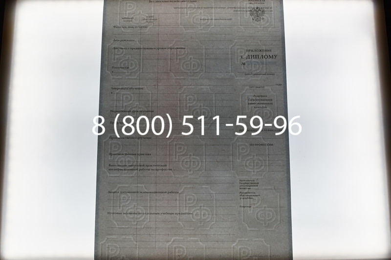 Заказать Диплом ПТУ 2007-2010 годов в Омске