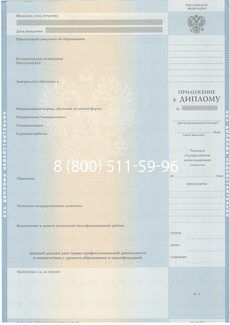 Купить Диплом специалиста 2003-2009 годов в Омске